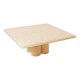 Square travertine coffee table attributed to Mario Bellini for Cassina, circa 1975