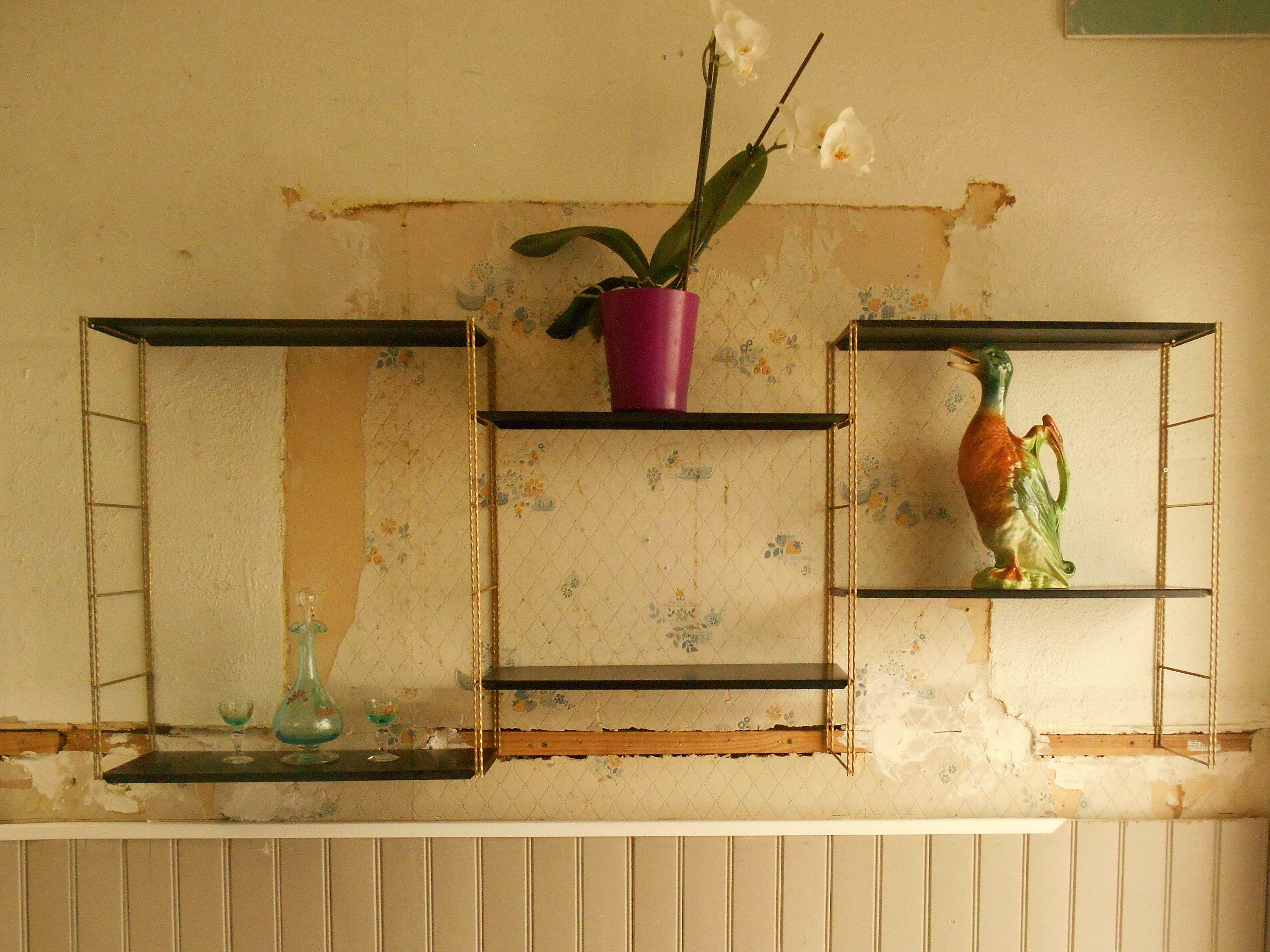 Vintage modular wall shelf