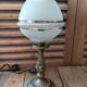 Bedside lamp sandblasted glass edging gilded art deco bronze gilded patinated dp 0423032