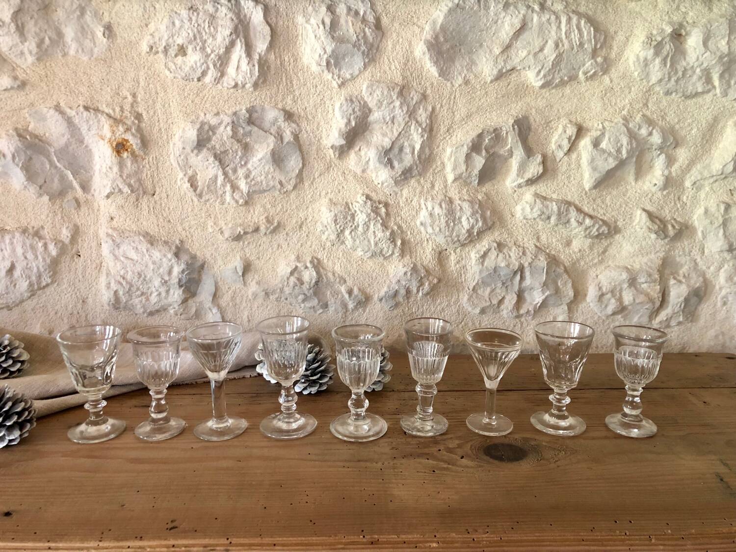 Antique liqueur glasses
