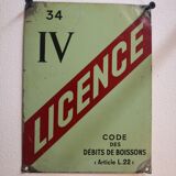 Metal plate license IV