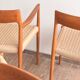 Chaises danoises en teck Mid-Century par Niels O. Møller # 77 & 57 Set de 8