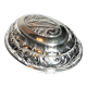 Art deco pillbox box in silver metal - antique snuffbox pillbox
