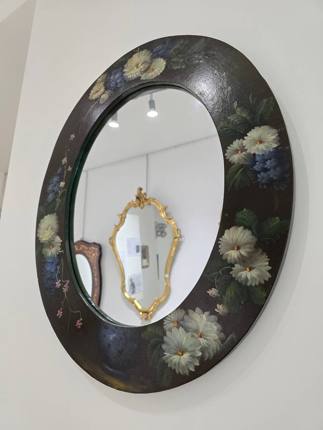 Vintage hand-painted mirror