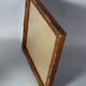 Old square frame 27x27 foliage 24x24 cm gilded stucco wood + glass SB113