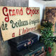 Store sign. Children's cars. Vintage signs. Around 1940/1950s.