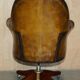 Fauteuil Chesterfield directeur ou capitaine Art Déco en cuir restauré