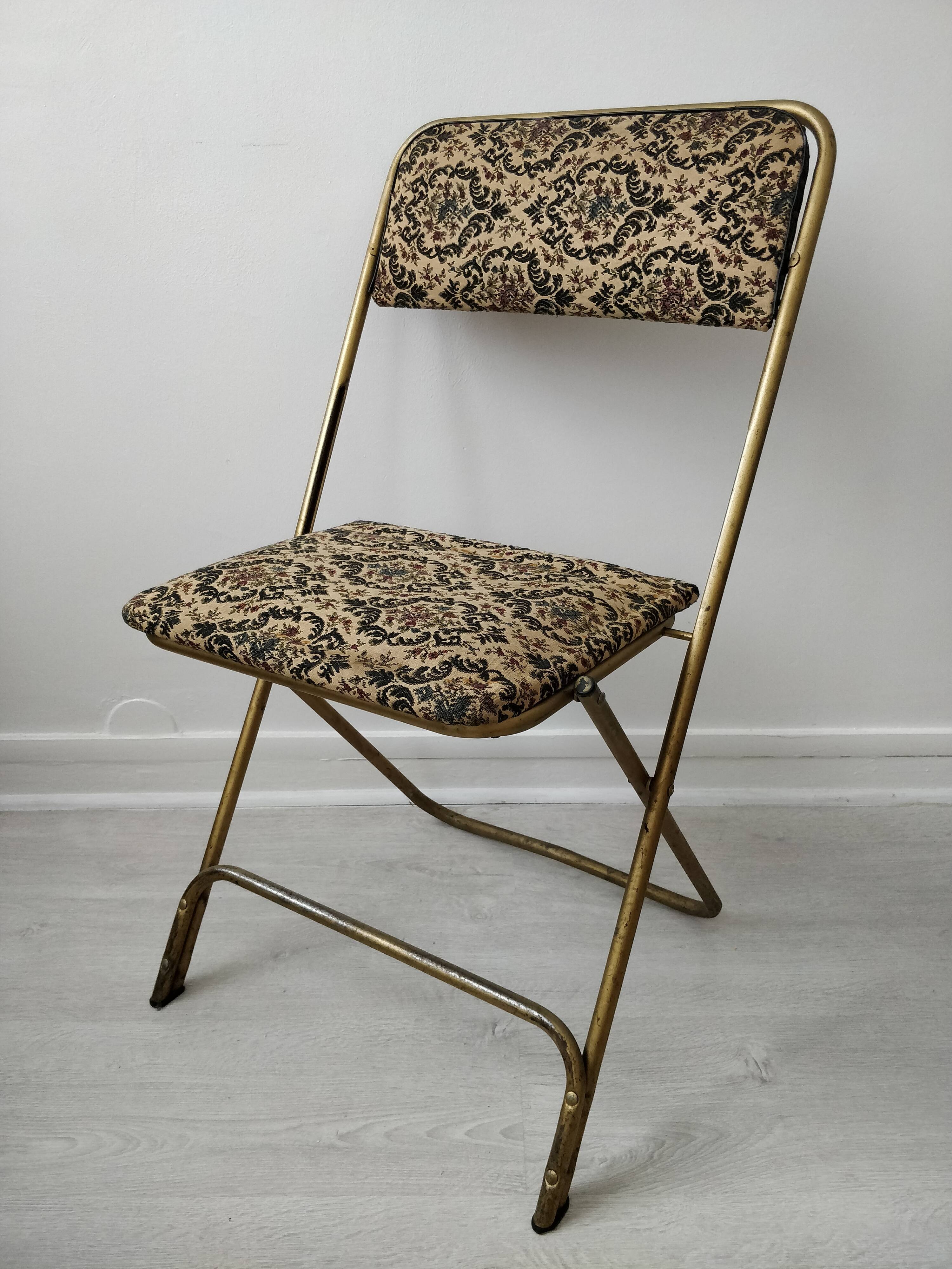 Manufrance fabric chairs