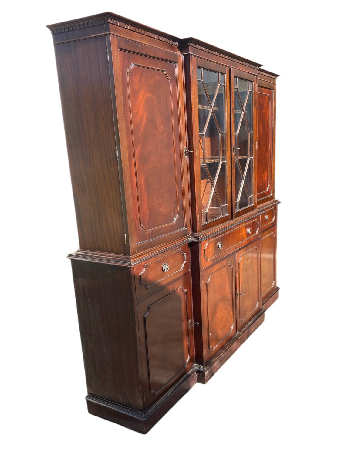 Victorian style mahogany secretary English library