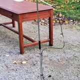 Designer reading lamp from the 70s in chrome and red lacquered sheet metal