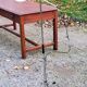 Designer reading lamp from the 70s in chrome and red lacquered sheet metal