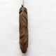 Old bread knife with a carved wooden handle