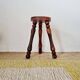 Tripod wooden stool - brutalist