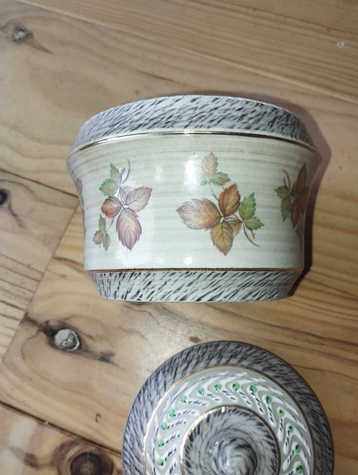 Vintage glazed stoneware bonbonnière by Jacques Breugnot – 1960s/70s