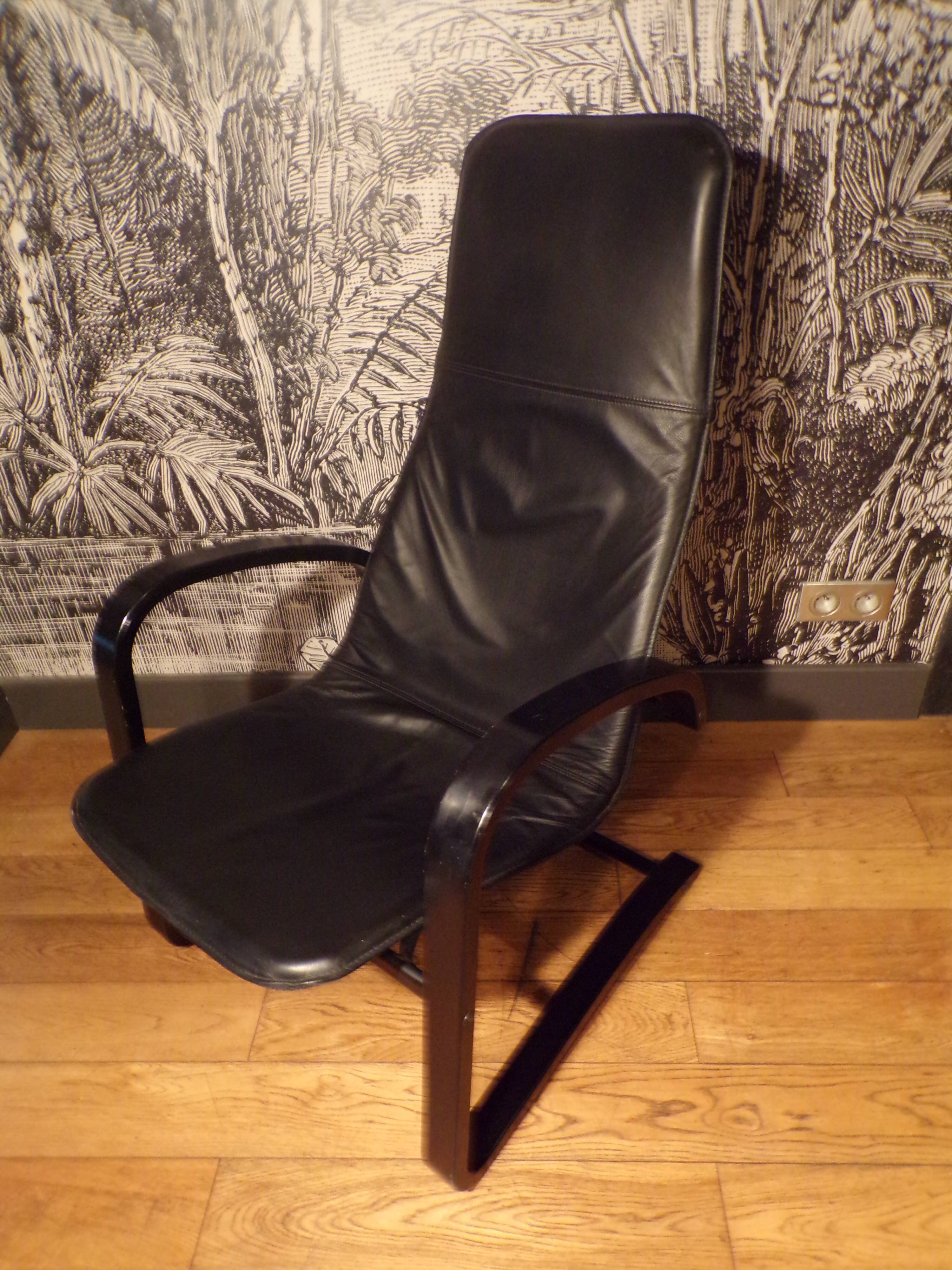 Scandinavian leather armchair