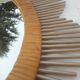 55 x 45 cm rattan oval sun mirror