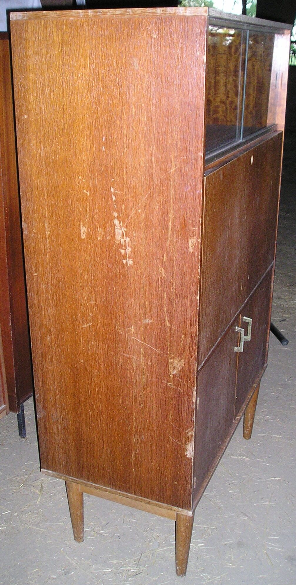 Showcase - Brissac secretary 1960 in oak and veneer