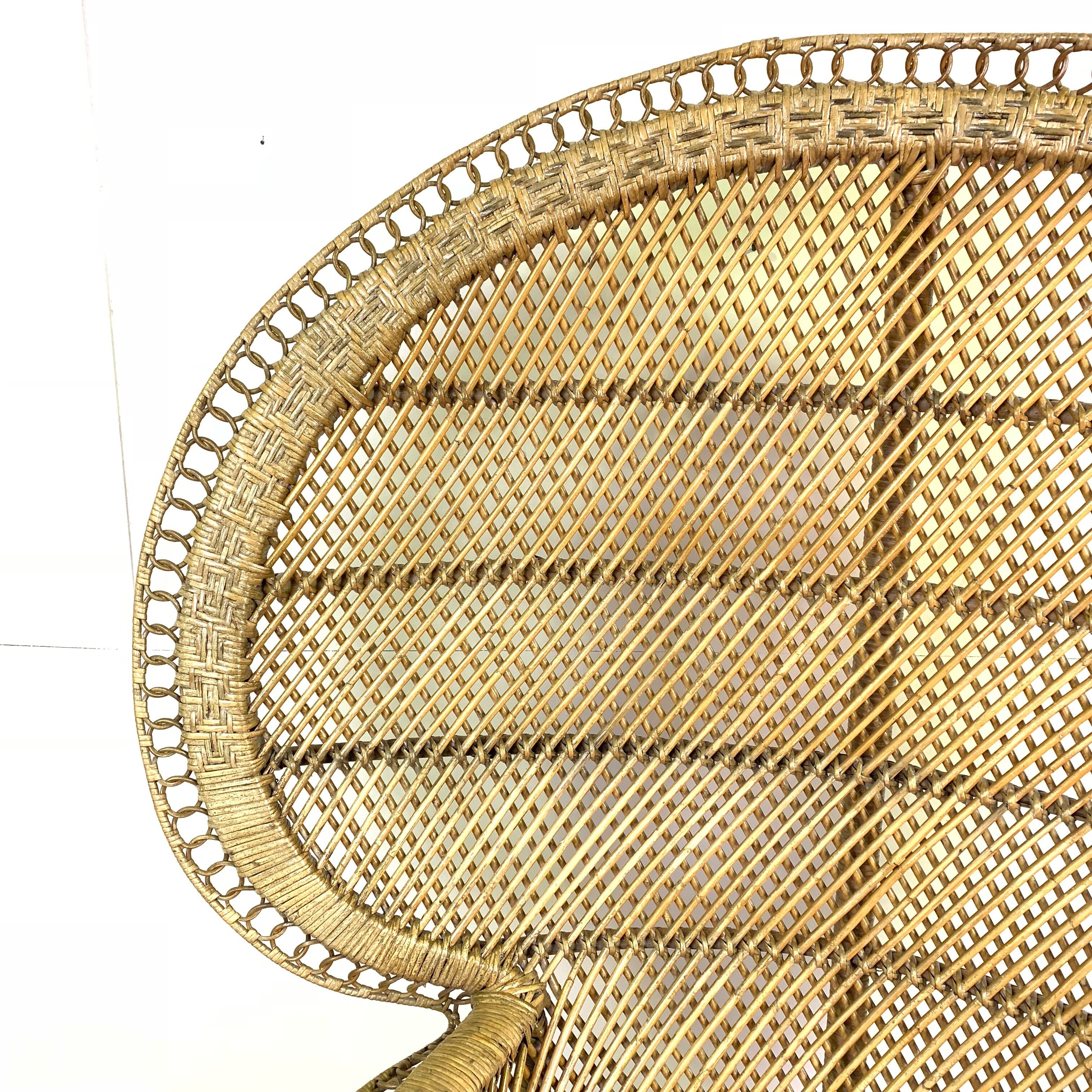 Emmanuelle wicker rattan armchair