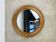 Miroir rond cerclage chêne, vintage