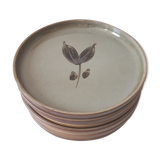 Set of 6 vintage stoneware plates