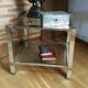 Coffee table beveled glass Pierre Vandel 70s