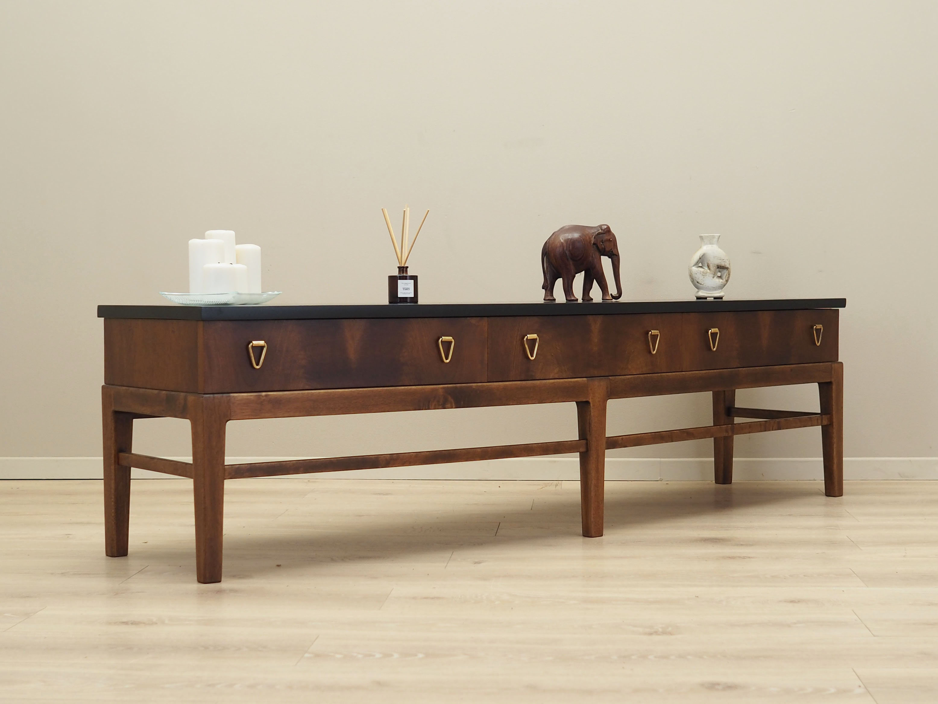 Walnut console, Danish design, 1960s, production Denmark
