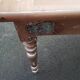 Old patina farm table turned feet