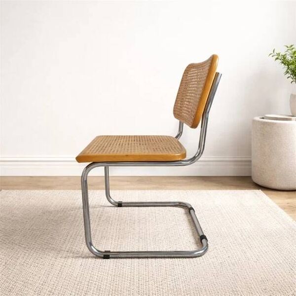 Chaise Cesca B32 par Marcel Breuer – canage et métal chromé – vintage