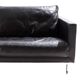 2-seater black leather sofa
