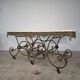 Exceptional large presentation table in cast iron from the late 19th century.