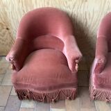 Pair of toad armchairs