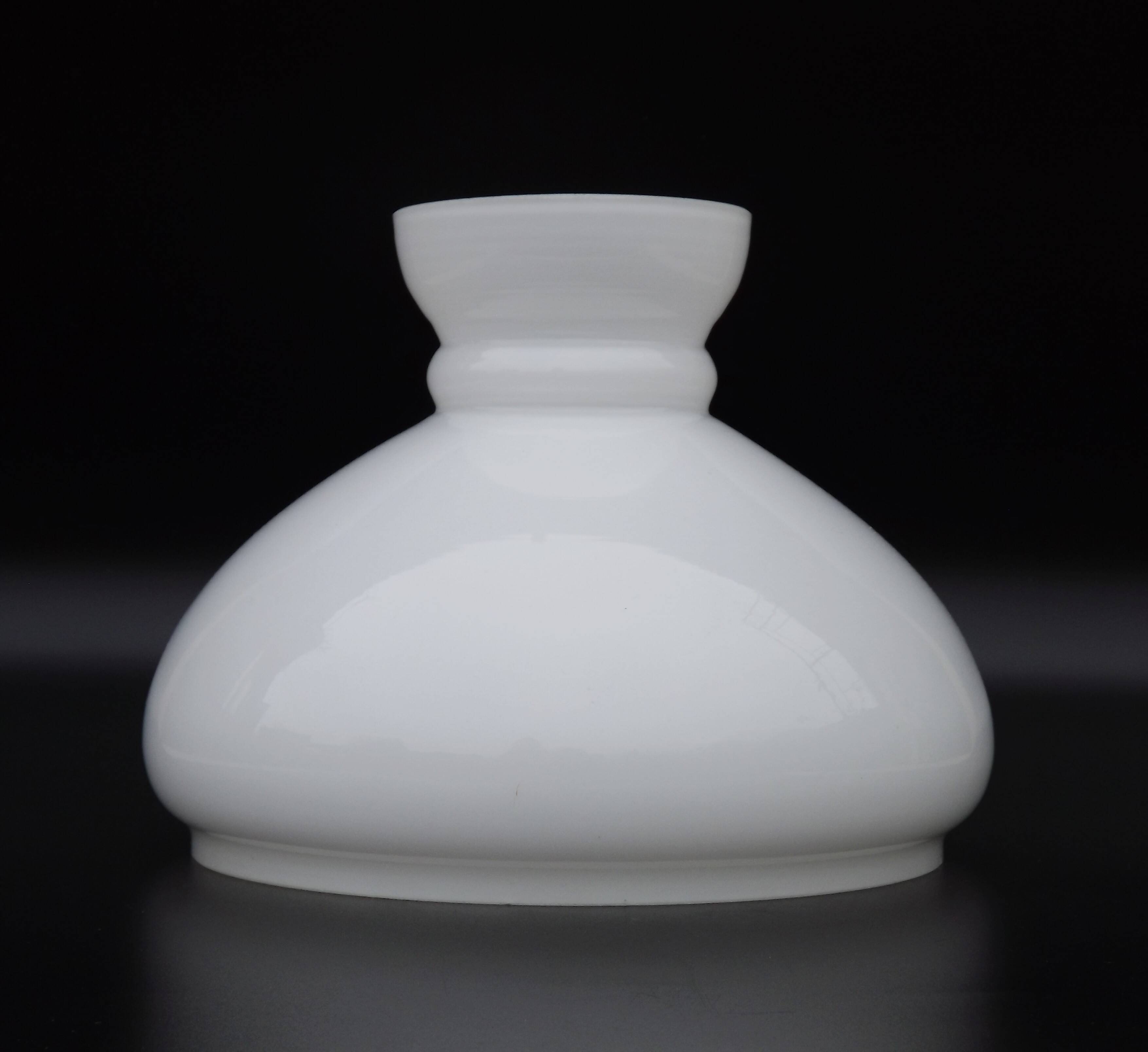 French Vintage White Opaque Glass Lantern Style Replacement Shade 0186