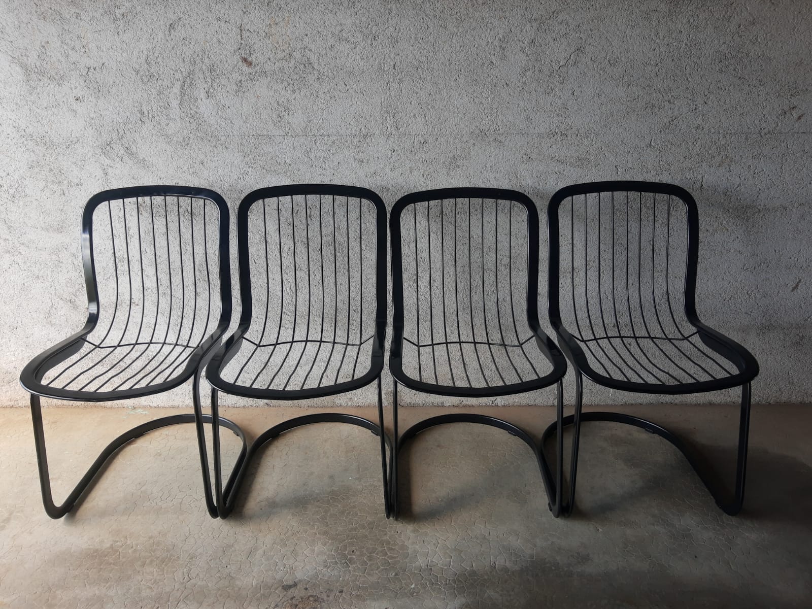 Set de 4 chaises vintage Cidue Italie années 70