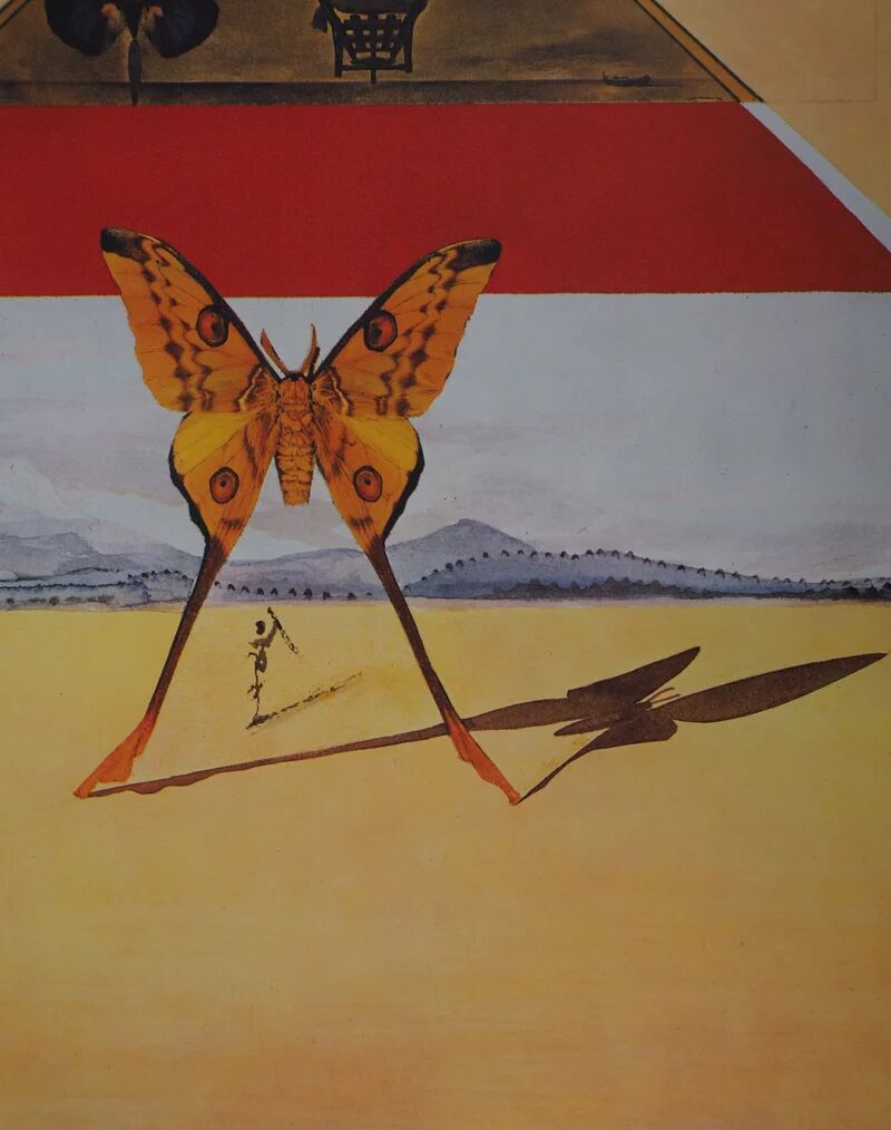 Salvador Dali: Roussillon, SNCF (Butterfly Suite small model), signed original lithograph.