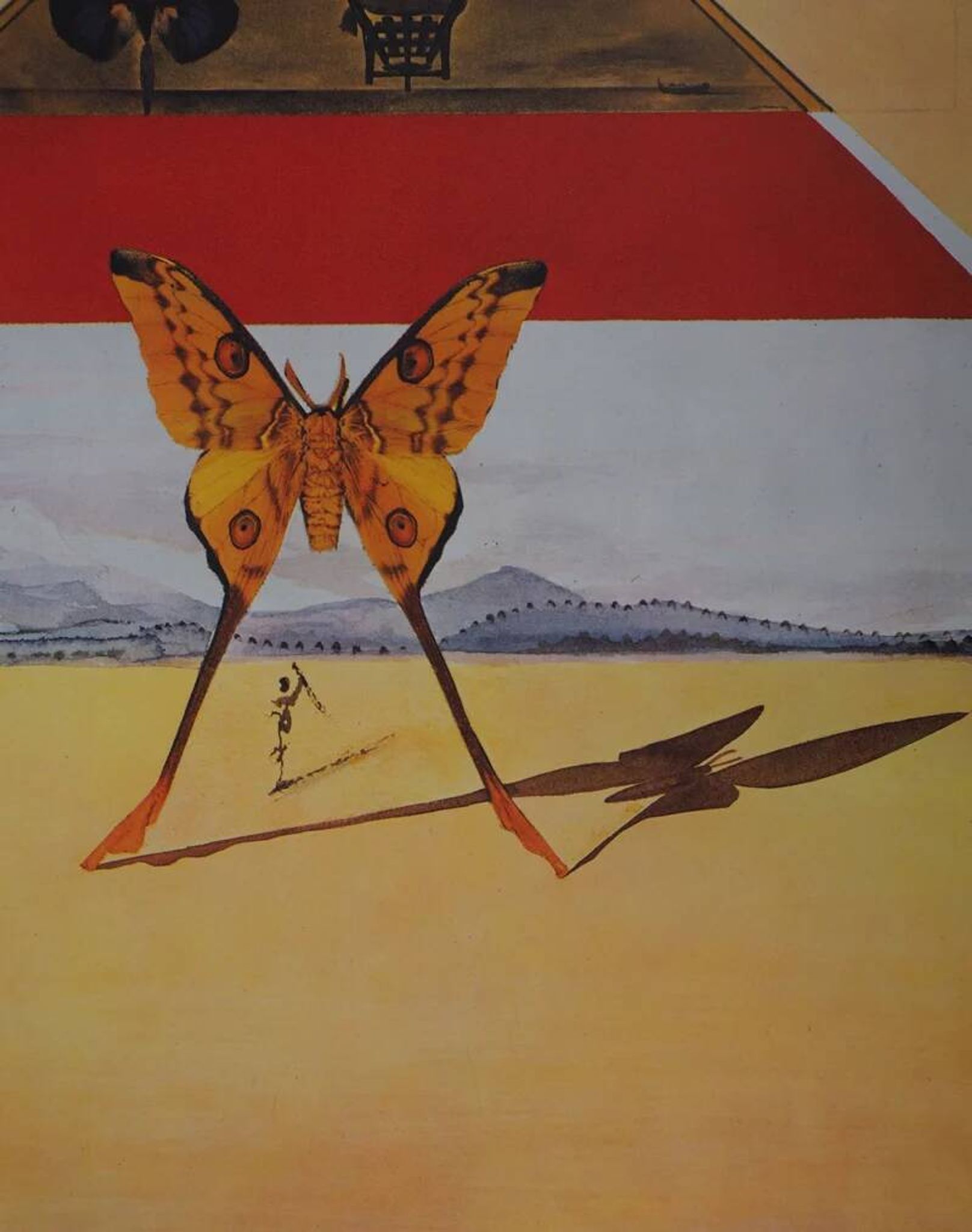 Salvador Dali: Roussillon, SNCF (Butterfly Suite small model), signed original lithograph.