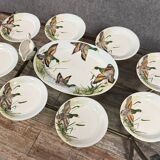 porcelain dinner service with embossed ducks