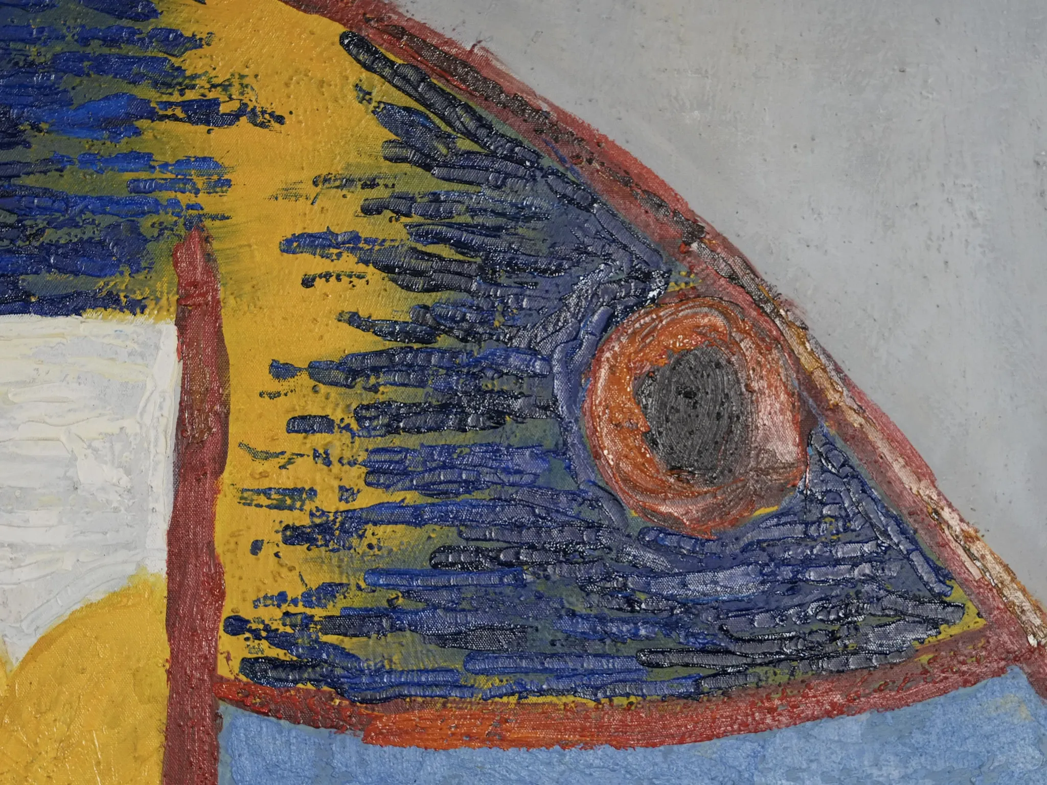 Large-scale “Le Regard” oil painting after Karel Appel, Netherlands, 1990s