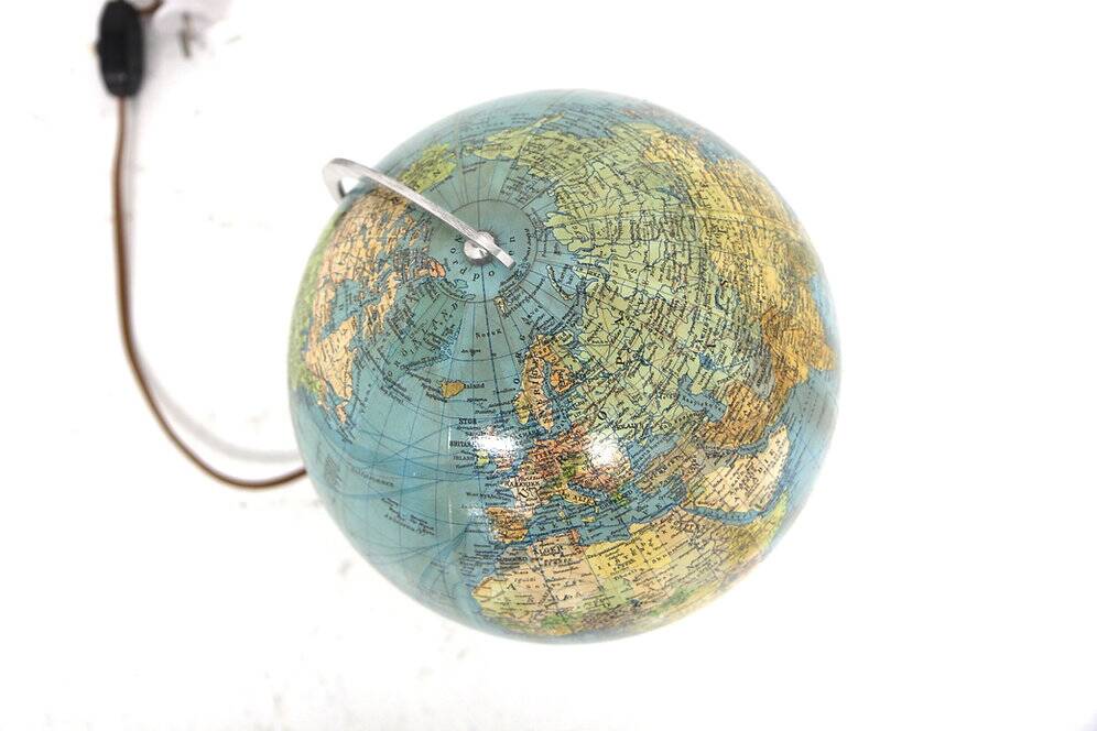 Illuminated globe, Columbus DUO Jordglob, Sweden, 1950