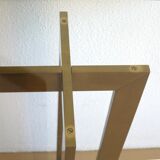 Modernist brass and glass console table & mirror. 1970s