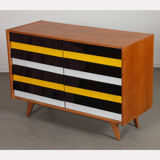 Yellow and black chest of drawers, model U-453, by Jiri Jiroutek, 1960