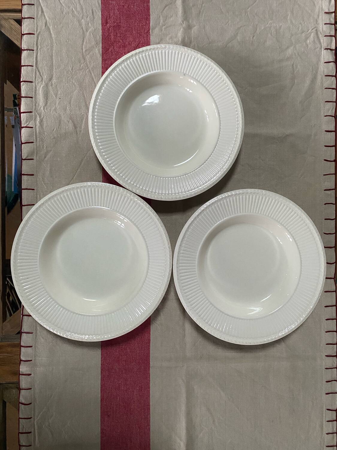 Set of 3 Wedgwood soup plates