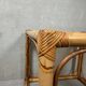 Vintage side table – bamboo and glass