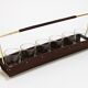 Carl Auböck II drinking glass holder, leather and brass, Austria 1950s