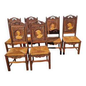 6 chaises bretonne Poulgozic