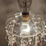 Lámpara de techo de cristales. Francia, 1950s.