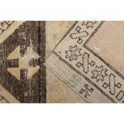 1970s Vintage Turkish Hand-Knotted Wool Cotton Beige Runner Rug  103x374