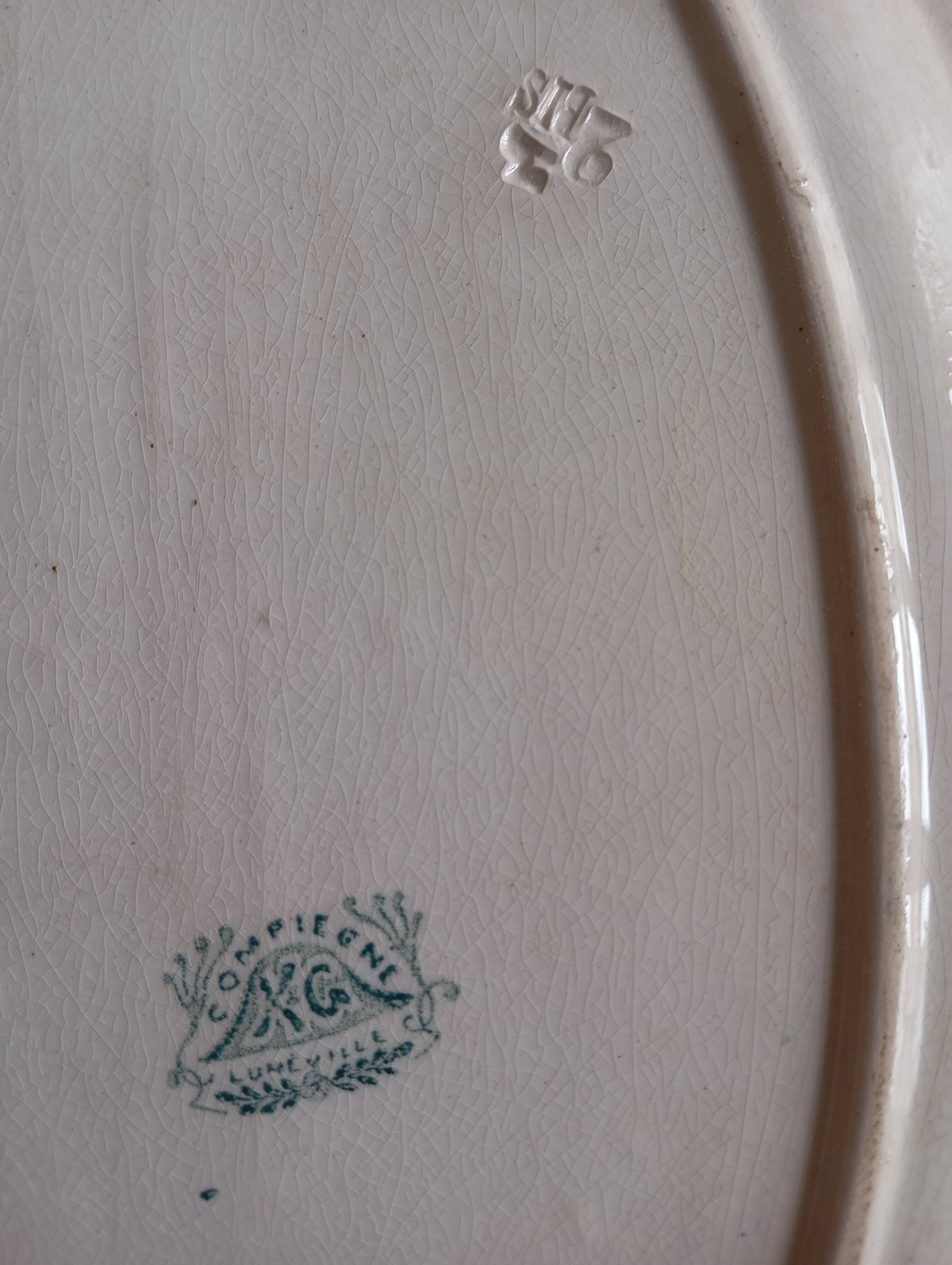 Oval ironstone dish "Compiègne" K&G Lunéville