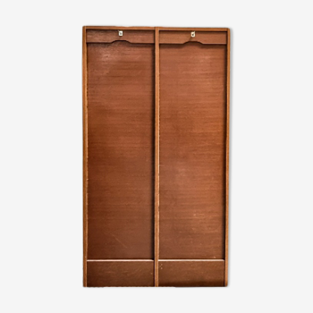 Double curtain binder cabinet
