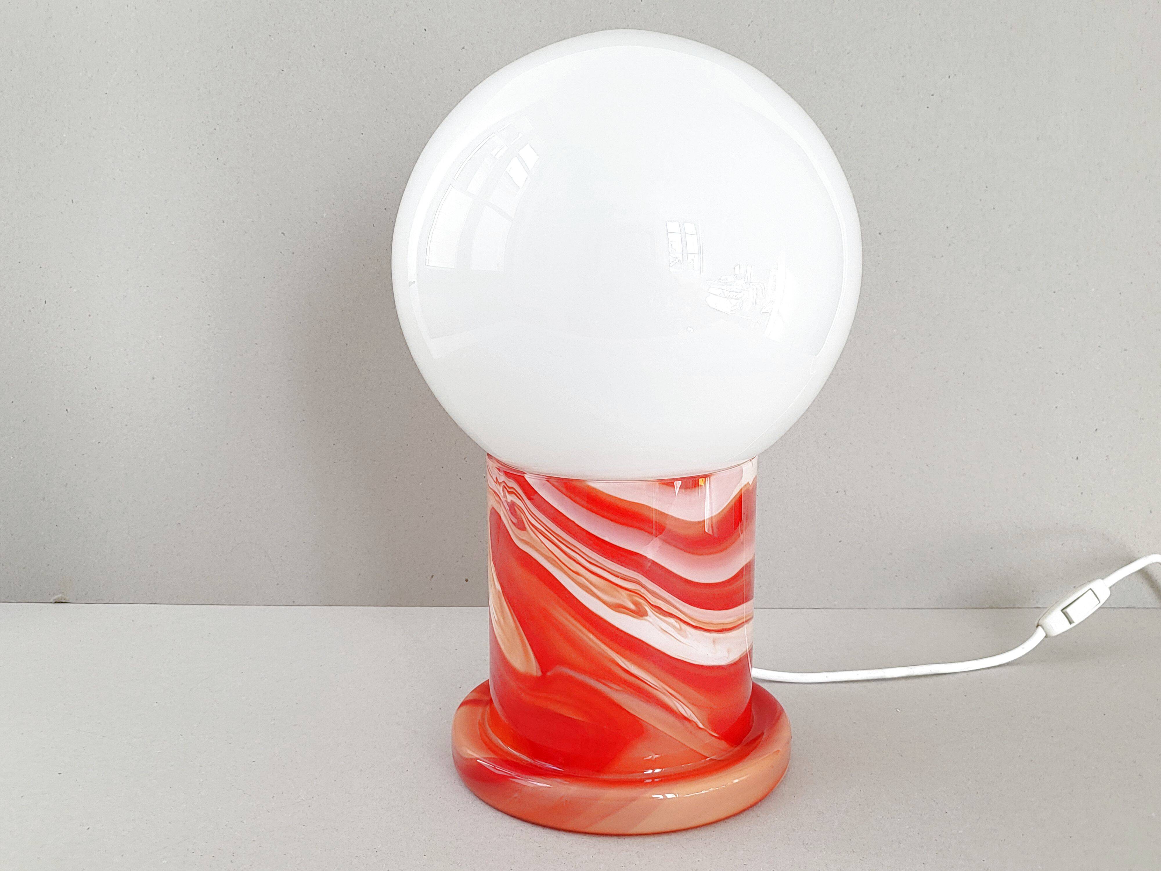 Lampe de table en verre de Murano 1960