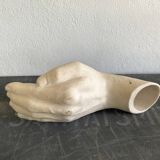 Plaster candle holder sculpture